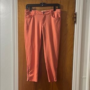 Selena Gomez Coral Skinny Cropped Pants